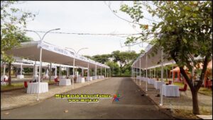 Sewa Meja Kotak Event Parasol Marketing Galeri Karawang | Promo Free Ongkir