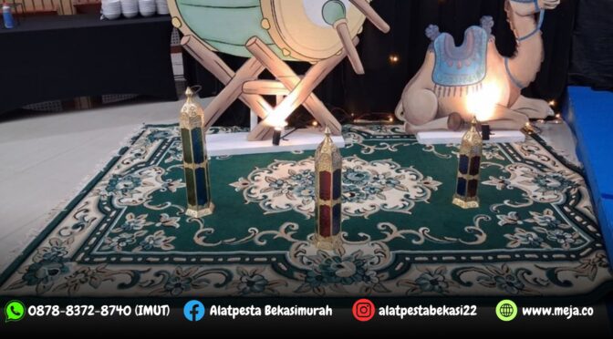 Sewa Meja Lesehan dan Karpet Permadani Hijau Jakarta