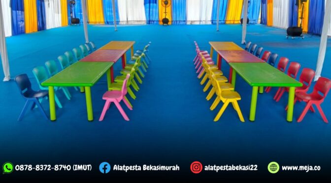 Sewa Meja dan Kursi Anak Plastik Banyak Pilihan Warna Area Jakarta