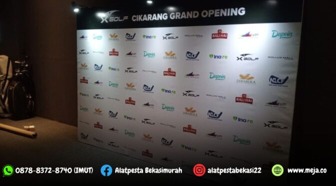 Sewa Backdrop Pull Printing dan Lampu Spot Jakarta