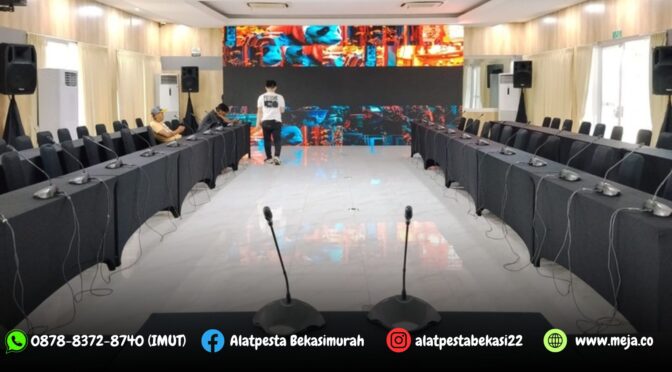 Sewa MEJA IBM dan SIGN OUT Landscape Stainless Jakarta