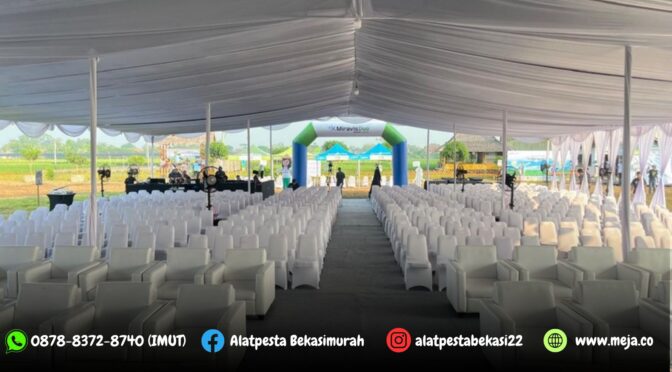 Sewa TENDA Dekorasi Serut SOFA dan Kursi FUTURA Cover Ketat Jakarta
