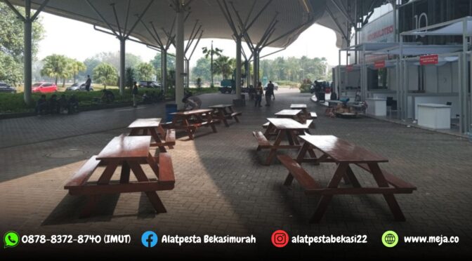 Pusat Sewa Meja dan Kursi Taman 2in1 Harga Sewa Murah Kirim Jabodetabek