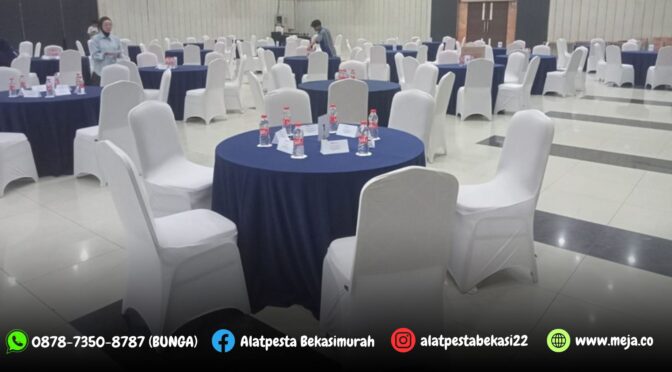 Rental Round Table dan Sarung Kursi Raja Event Univeritas Mercubuana