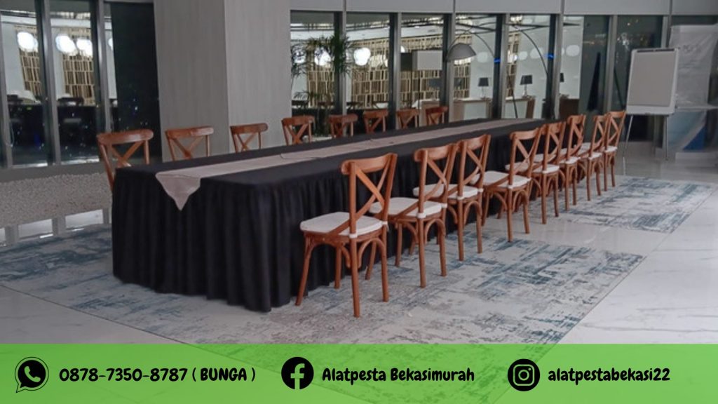 Rental Long Table dan Kursi Crossback Exclusive Jakarta Pusat 