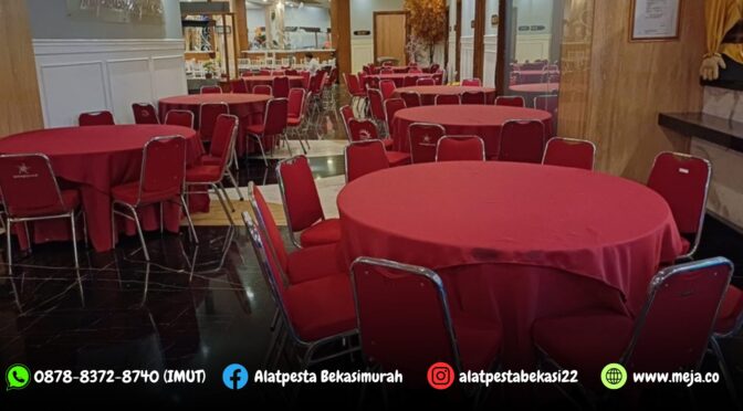 Rental Round Table Dan Kursi susun Polos Jakarta