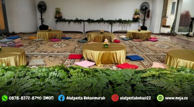 Tempat Sewa Meja Lesehan dan Karpet Permadani Coklat Jakarta