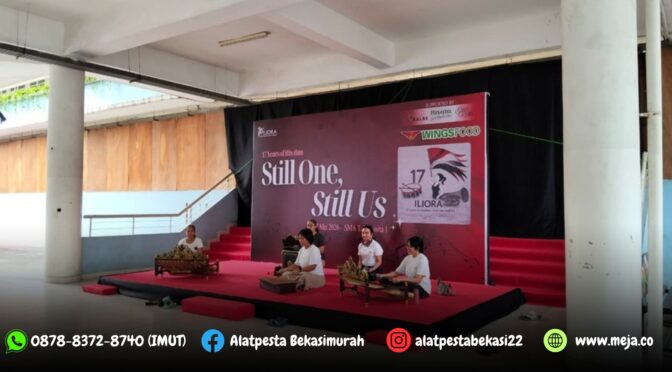 Sewa Backdrop Panggung Cover Karpet Merah Tirai dan Misty Fan Jakarta