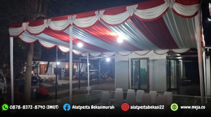 Rental Tenda Dekorasi Merah Putih Event Metland Tambun Bekasi