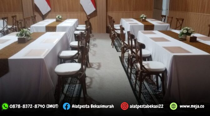 Sewa Kursi Cross Back dan Meja Kotak Jakpus 0878-7350-8787 (BUNGA)