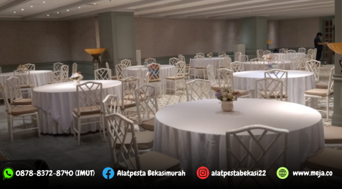 Sewa Meja Bulat Bunga Sintetis Alat Catering Jakarta 0878-8372-8740 (IMUT)