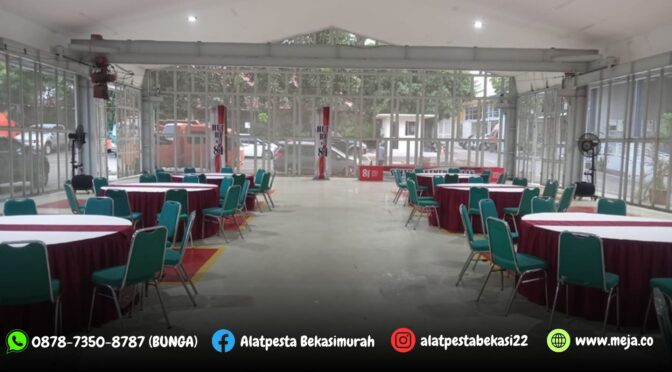 Sewa Meja Bundar Kursi Futura dan Misty Fan Jakarta Selatan